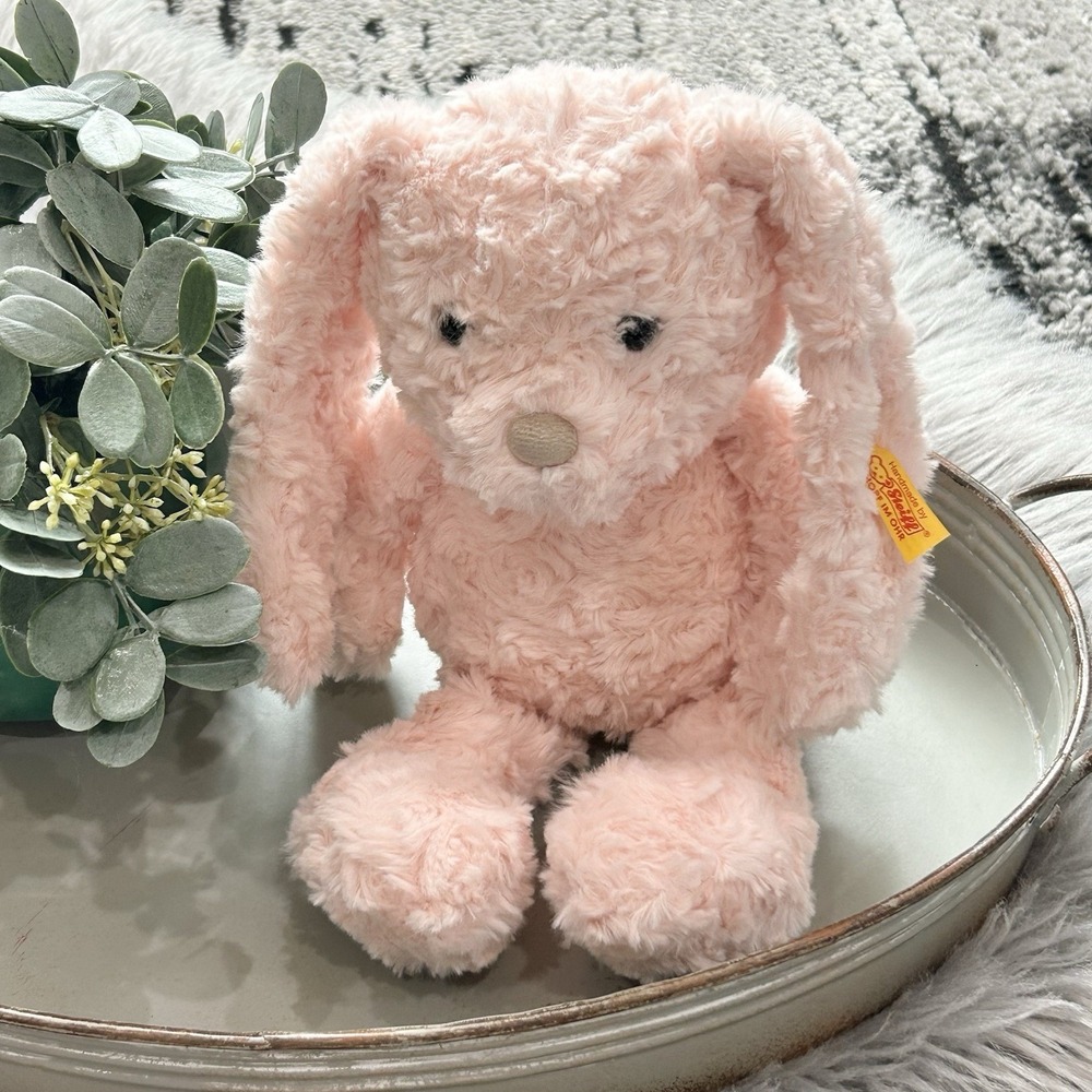 Steiff 'Tilda' 12" Pink‎ Soft Cuddly Friends Bunny Rabbit EUC W/Ear Tag